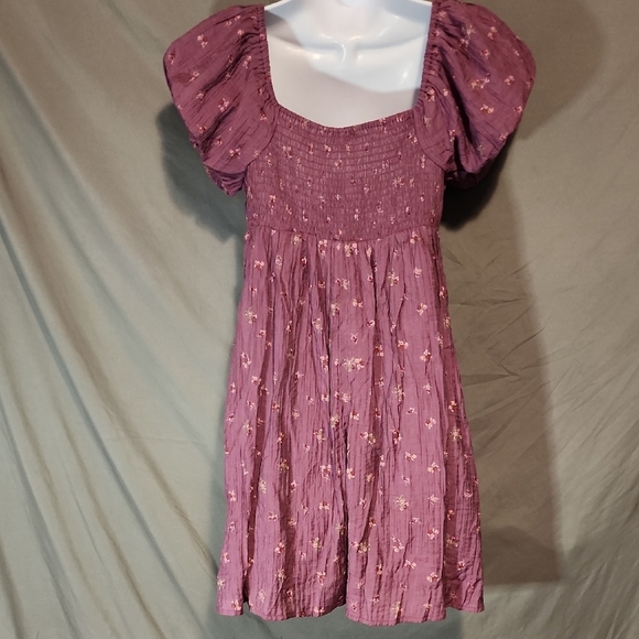 Aeropostale Mauve Floral Midi Dress - Picture 4 of 7